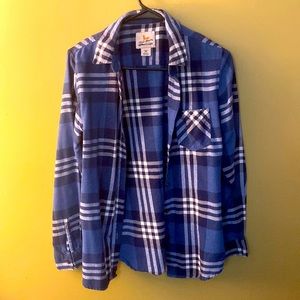 Blue plaid, field and stream, small